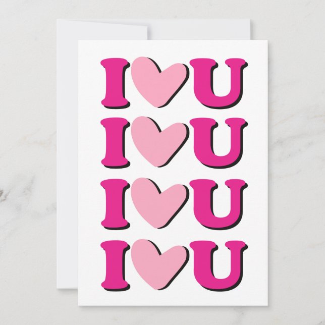 I Love You Valentine Day Card (Front)
