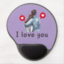 I love you valentine Gel Mousepad designs