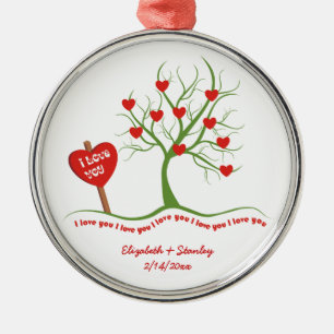 I love you Valentine’s Day custom ornament