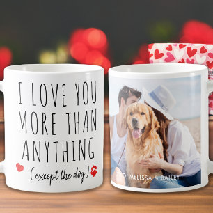 I Love You Valentines Day Dog Lover Custom Photo Coffee Mug