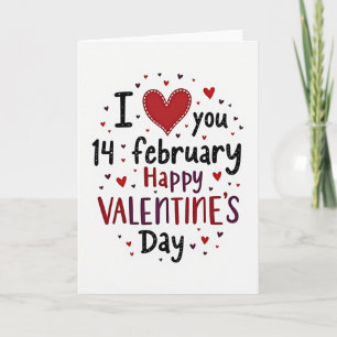 I Love You Valentines Day Heart Card