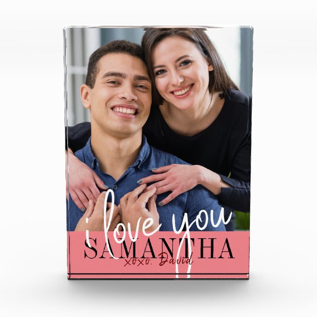 I Love You Valentine's Day Photo Block (Front)