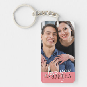 I Love You Valentine's Day Photo Key Ring
