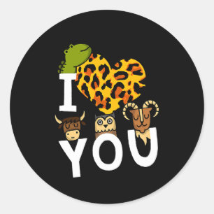 I Love You Valentines Day Romance For  Classic Round Sticker