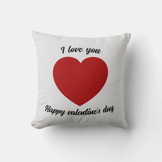  I love you Valentines day Throw Pillow (Front)