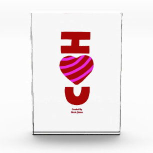 I Love You Vertical Photo Block