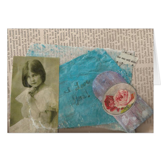 I Love You Vintage Collage (Front Horizontal)