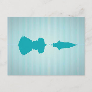 I Love You Waveform Postcard 1