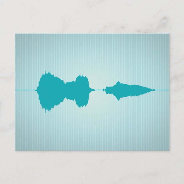 I Love You Waveform Postcard 1 (Front)