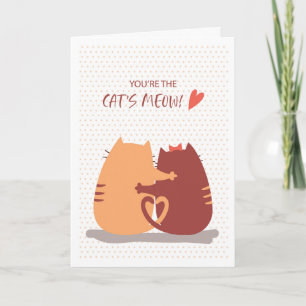 I Love You Whimsical Cats Meow Card