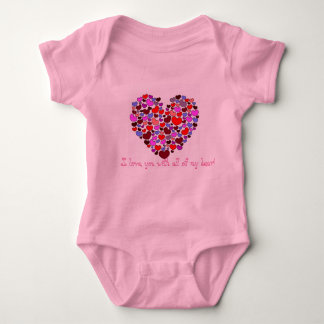 I love you with all of my heart baby bodysuit