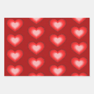 I love you with hearts! wrapping paper sheet