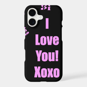 I Love You with Pink Lettering