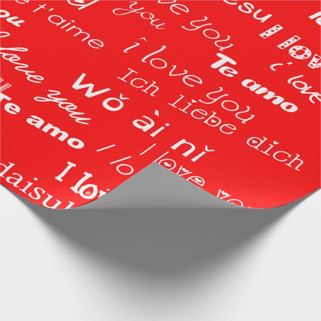I Love You Wrapping Paper (Corner)
