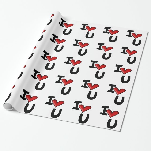 i love you wrapping paper (Unrolled)