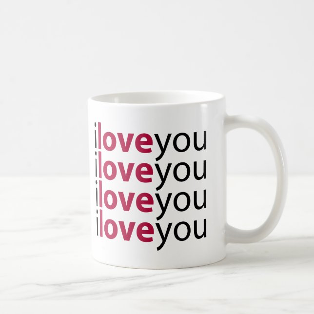 I love you x 4 mug (Right)