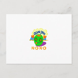I Love You XOXO beautiful amazing Graphic text Art Postcard
