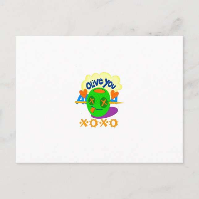 I Love You XOXO beautiful amazing Graphic text Art Postcard (Front)