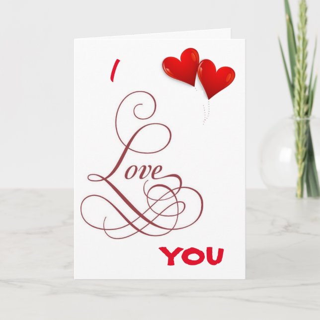 I LOVE YOU - YOU MAKE ME HAPPY!!!! LOVE CARD (Front)