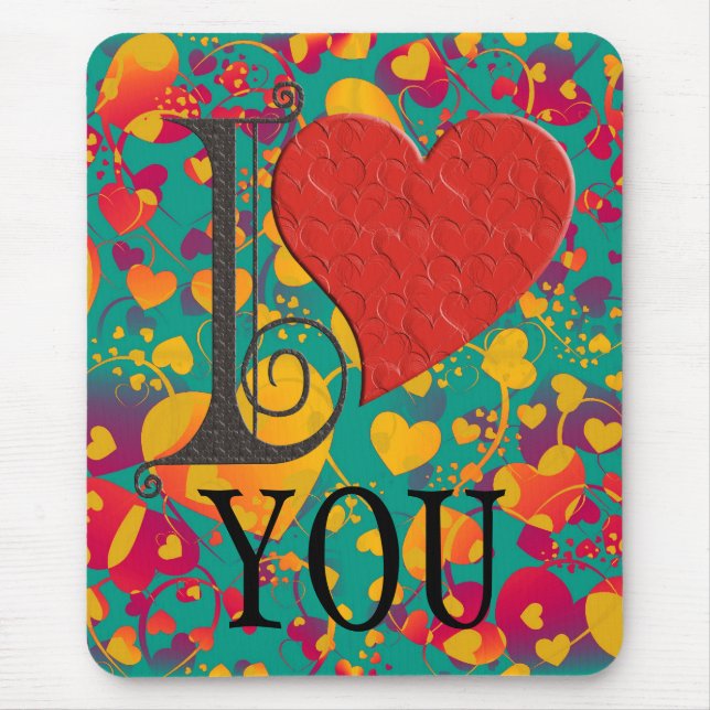 I LOVE ... your text Mouse Pad (Front)