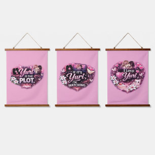 I Love Yuri   Kawaii Girls’ Love Anime Aesthetic  Hanging Tapestry