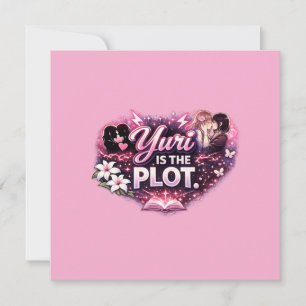 I Love Yuri   Kawaii Girls’ Love Anime Aesthetic  Invitation