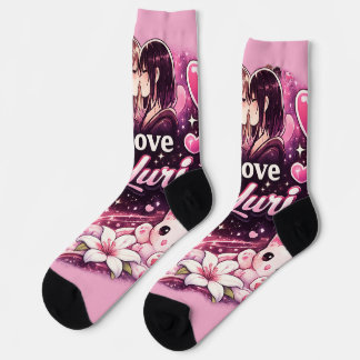 I Love Yuri | Kawaii Girls’ Love Anime Aesthetic Socks