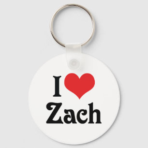 I Love Zach Key Ring