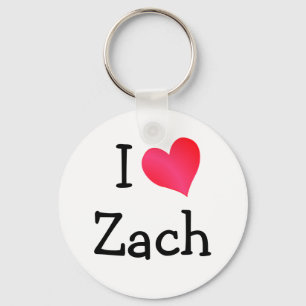 I Love Zach Key Ring
