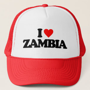 I LOVE ZAMBIA TRUCKER HAT