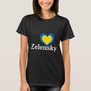 I Love Zelensky Ukraine President Volodymyr Heart T-Shirt