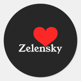 I Love Zelensky Ukraine President Volodymyr Love H Classic Round Sticker