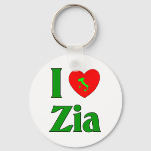 I Love Zia (Italian Aunt) Key Ring