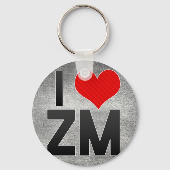 I Love ZM Key Ring (Front)