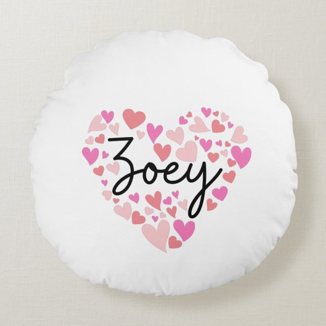 I love Zoey Round Cushion (Front)