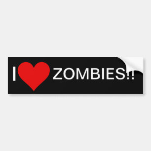 I Love Zombies! Bumper Sticker