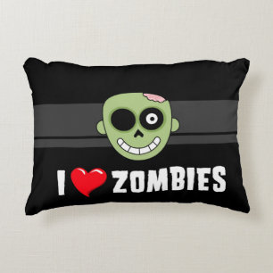 I Love Zombies Decorative Cushion