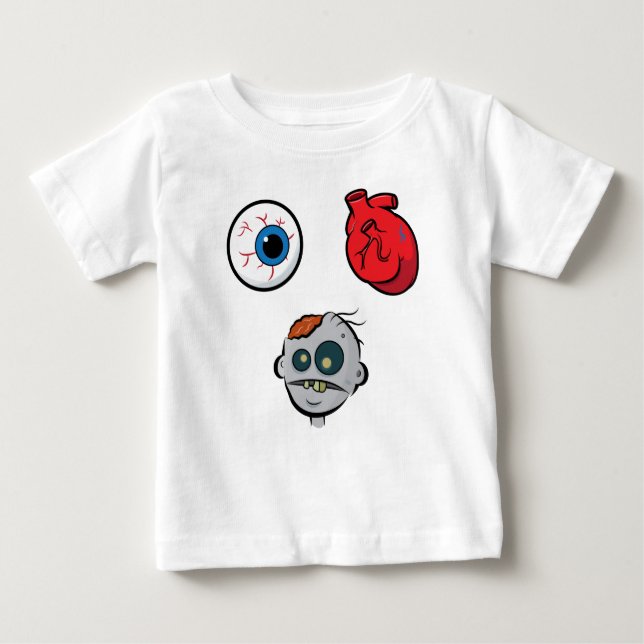 I Love Zombies Infant Long Sleeve Baby T-Shirt (Front)