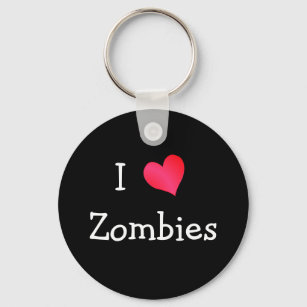 I Love Zombies Key Ring
