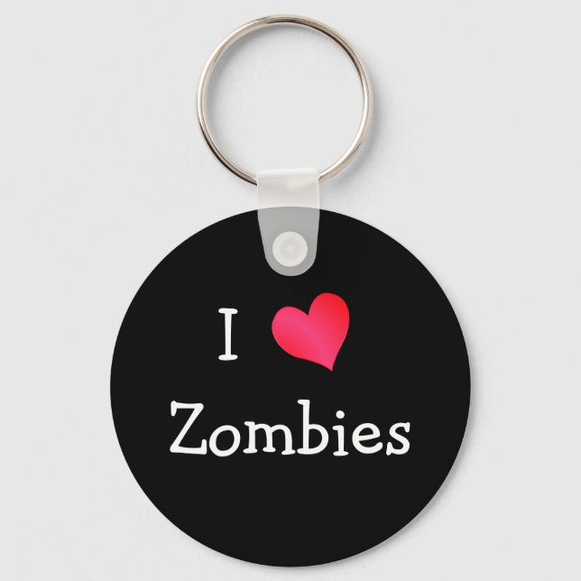 I Love Zombies Key Ring (Front)