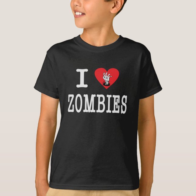 I Love Zombies T-Shirt (Front)