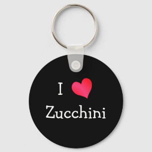 I Love Zucchini Key Ring
