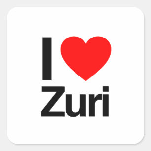 i love zuri square sticker