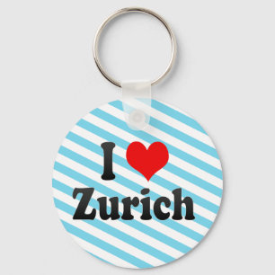 I Love Zurich, Switzerland Key Ring