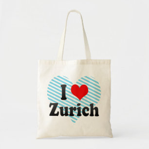 I Love Zurich, Switzerland Tote Bag