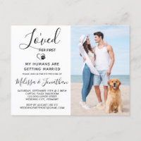 I Loved Her First Modern Pet Photo Dog Wedding