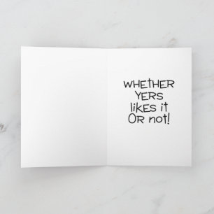 I Loves Yer, Buddy Card