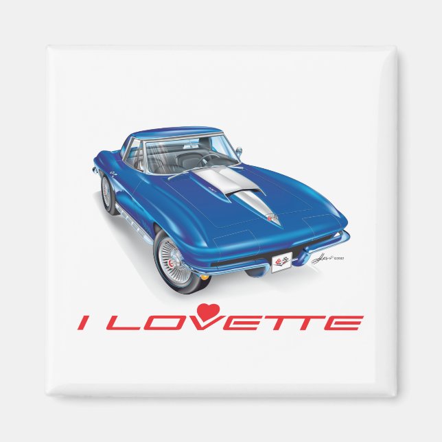 I LOVETTE UNIQUE CAR DESIGN MAGNET (Front)