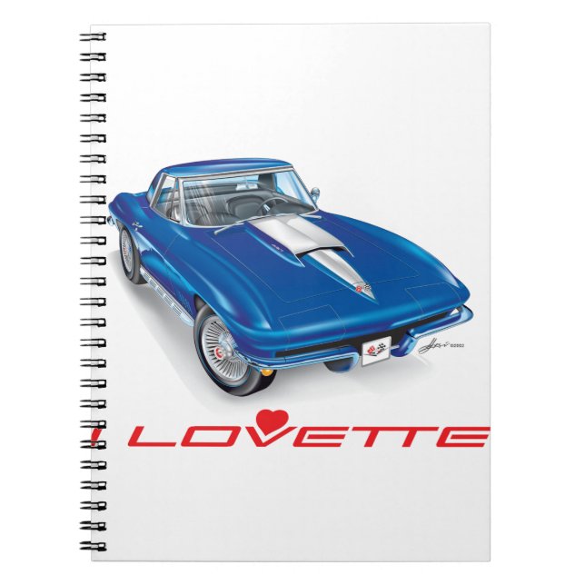 I LOVETTE UNIQUE CAR DESIGN NOTEBOOK (Front)
