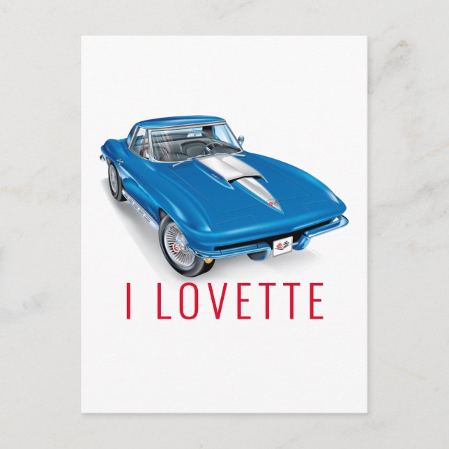 I LOVETTE UNIQUE CAR DESIGN POSTCARD (Front)